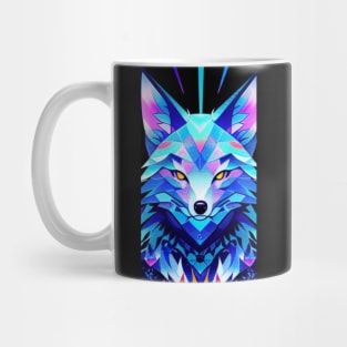 Neon origami fox Mug